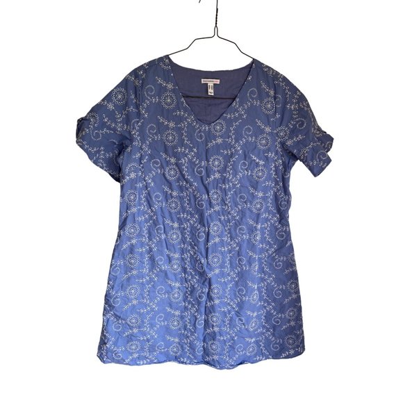 Isaac Mizrahi Live Eyelet Embroidered Dress Womens Size 16 - Picture 1 of 4